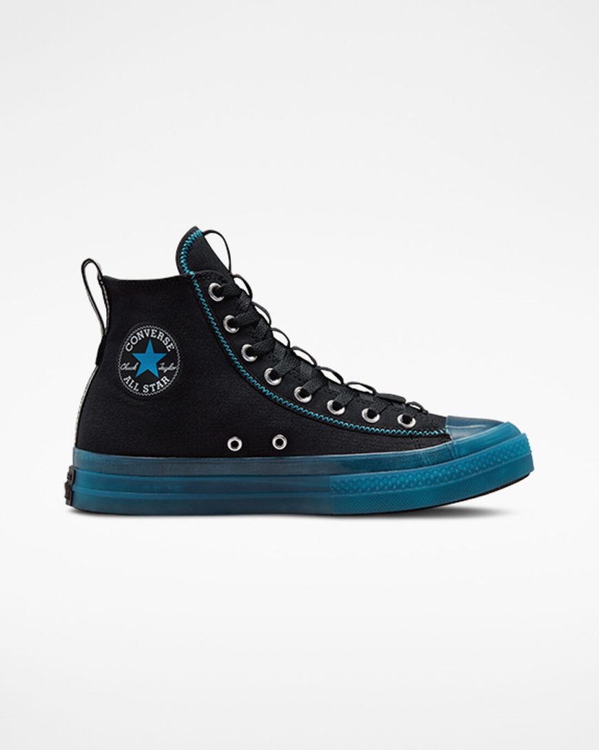 Zapatillas Altas Converse Chuck Taylor All Star CX Explore Mujer Negras Azules Blancas | PE E28PWL